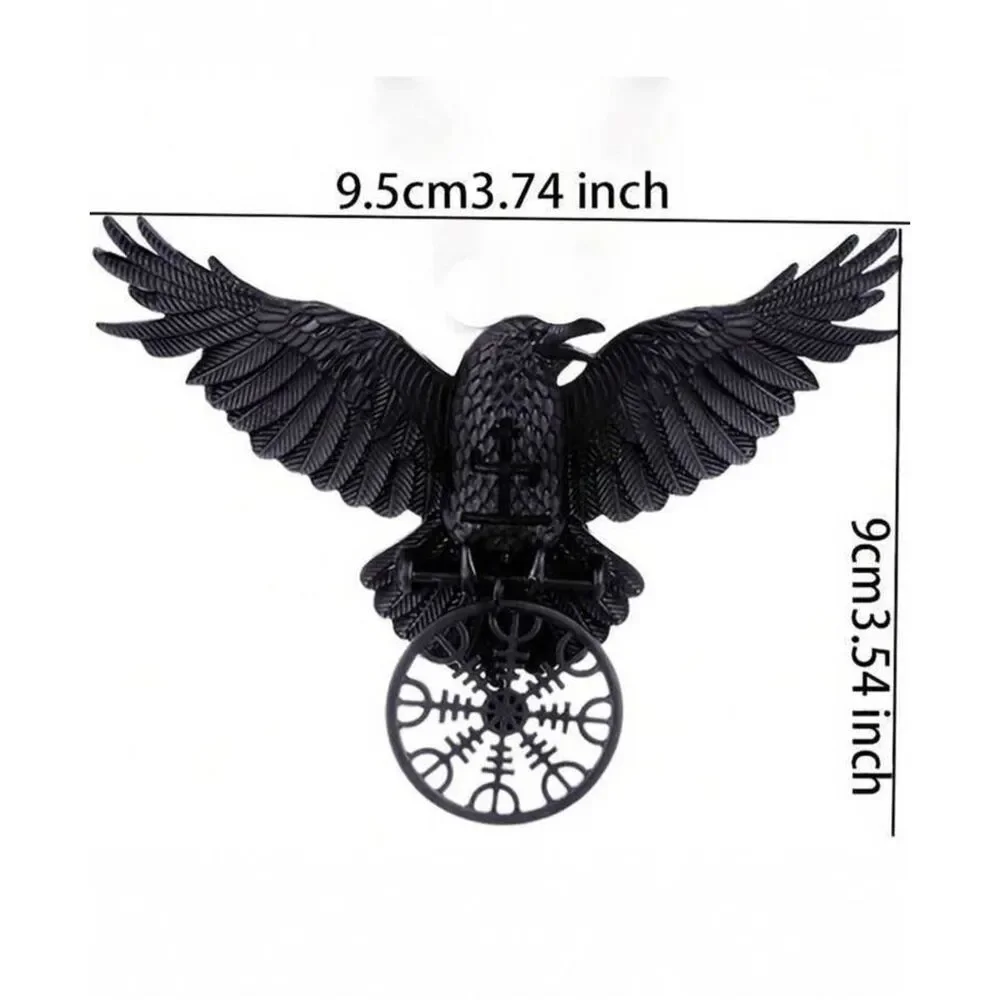 Black Viking Nordic Raven of Odin Hair Barrette